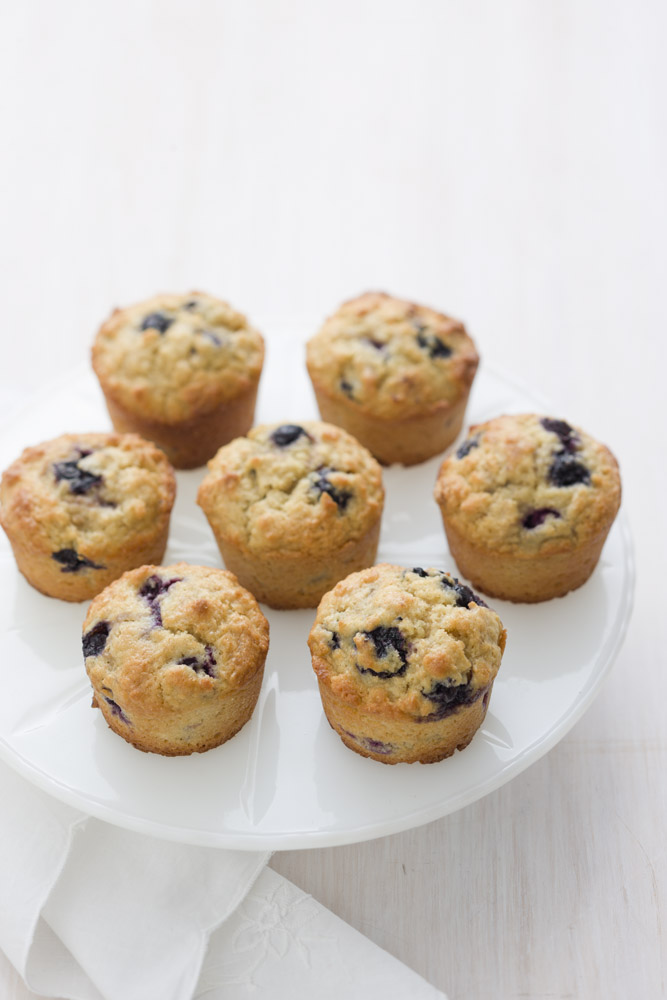 Blueberry and vanilla lupin flour muffins