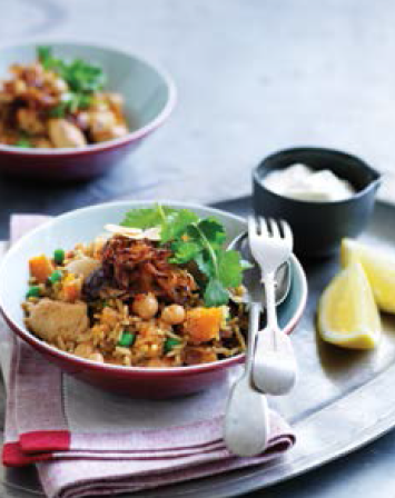 Moroccan chickpea & basmati rice pilaf