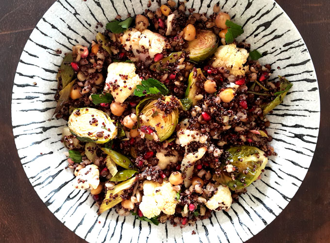Quinoa, Lentil & Roasted Barley Salad