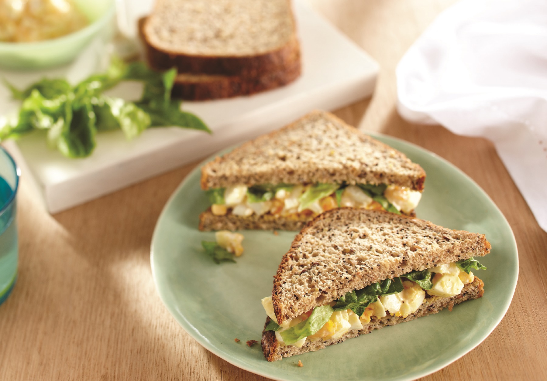 the best egg and lettuce sandwich, quick and easy to make with the goodness of burgen bread