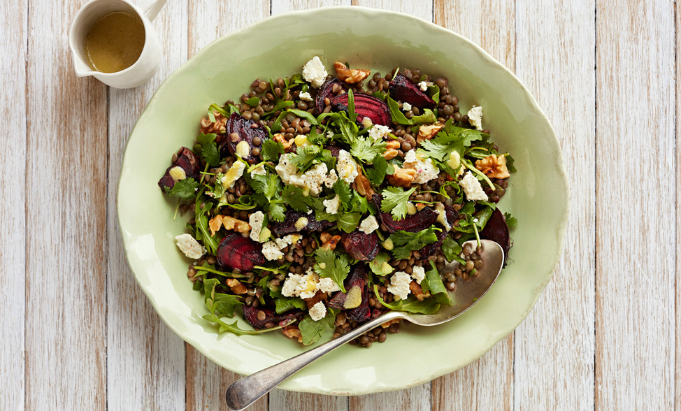 Lentil, Beetroot & Feta Salad
