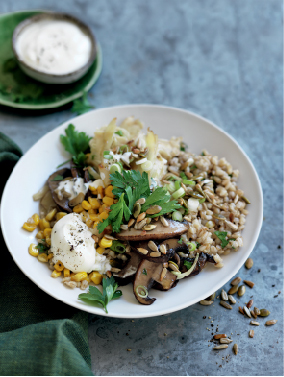 Warm Fennel, Mushroom & Barley Salad