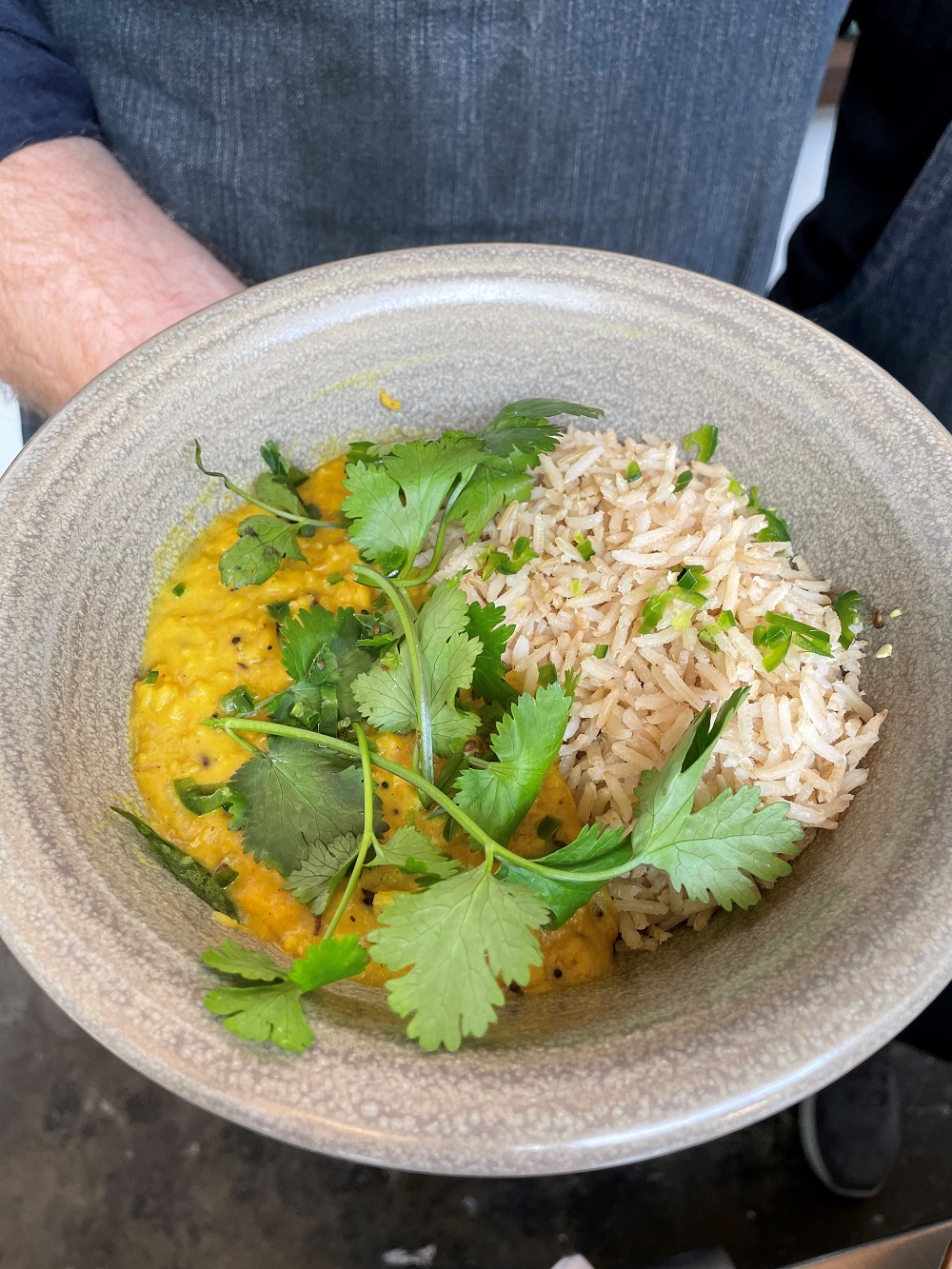 Sri Lankan Red Lentil Dahl with Brown Rice