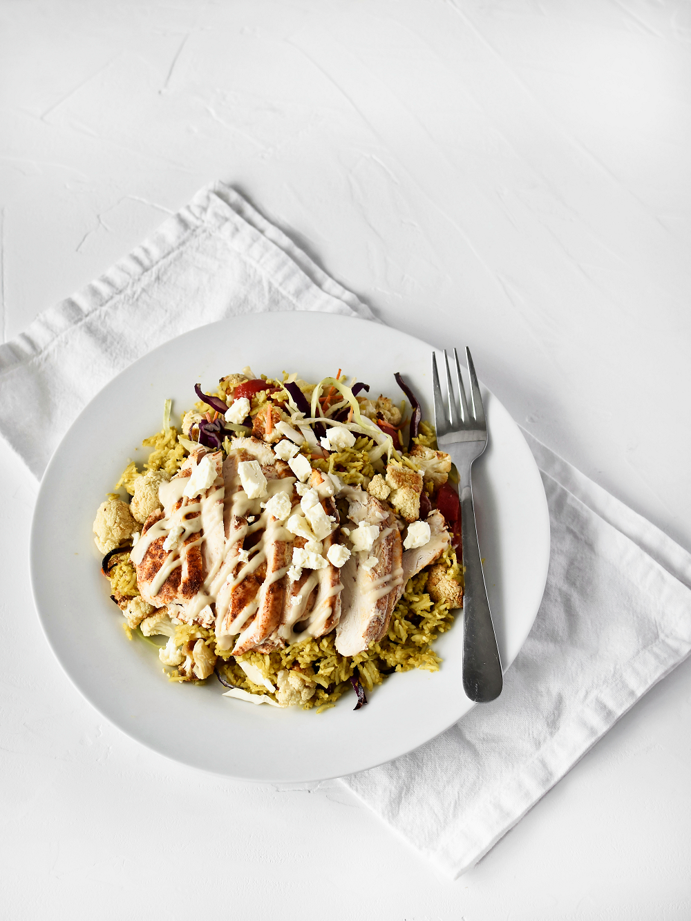 Cauliflower and Lupin Rice Salad with Chicken