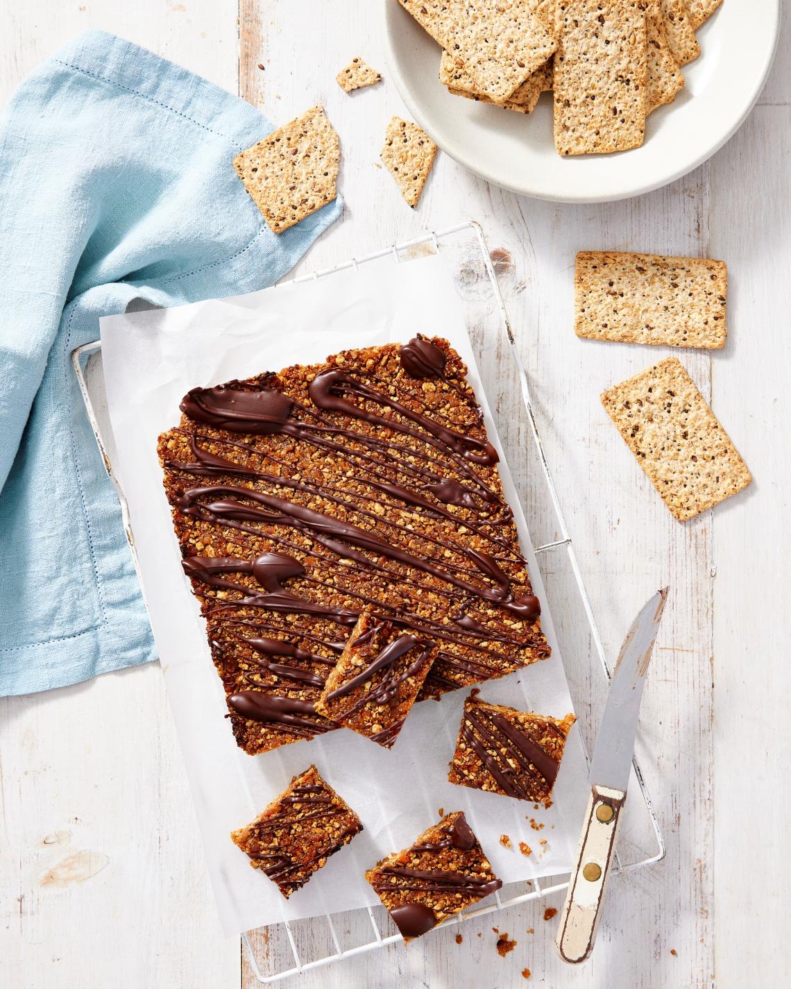 Vita Weat Apricot Bars with Dark Chocolate Drizzle