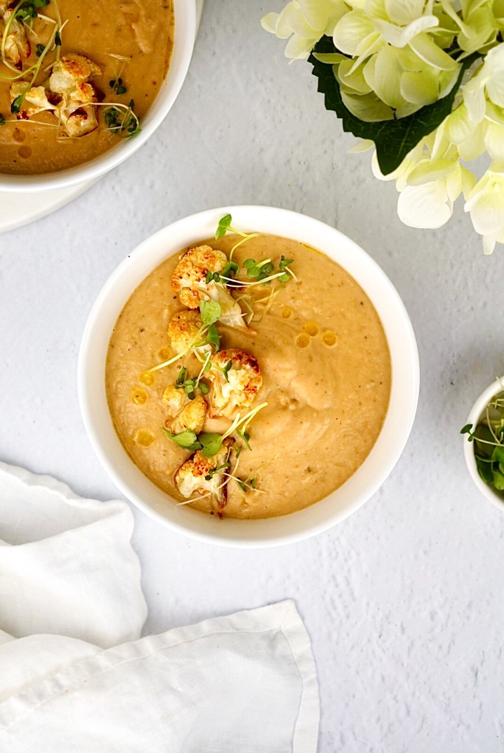 Roasted Cauliflower and White Bean Soup