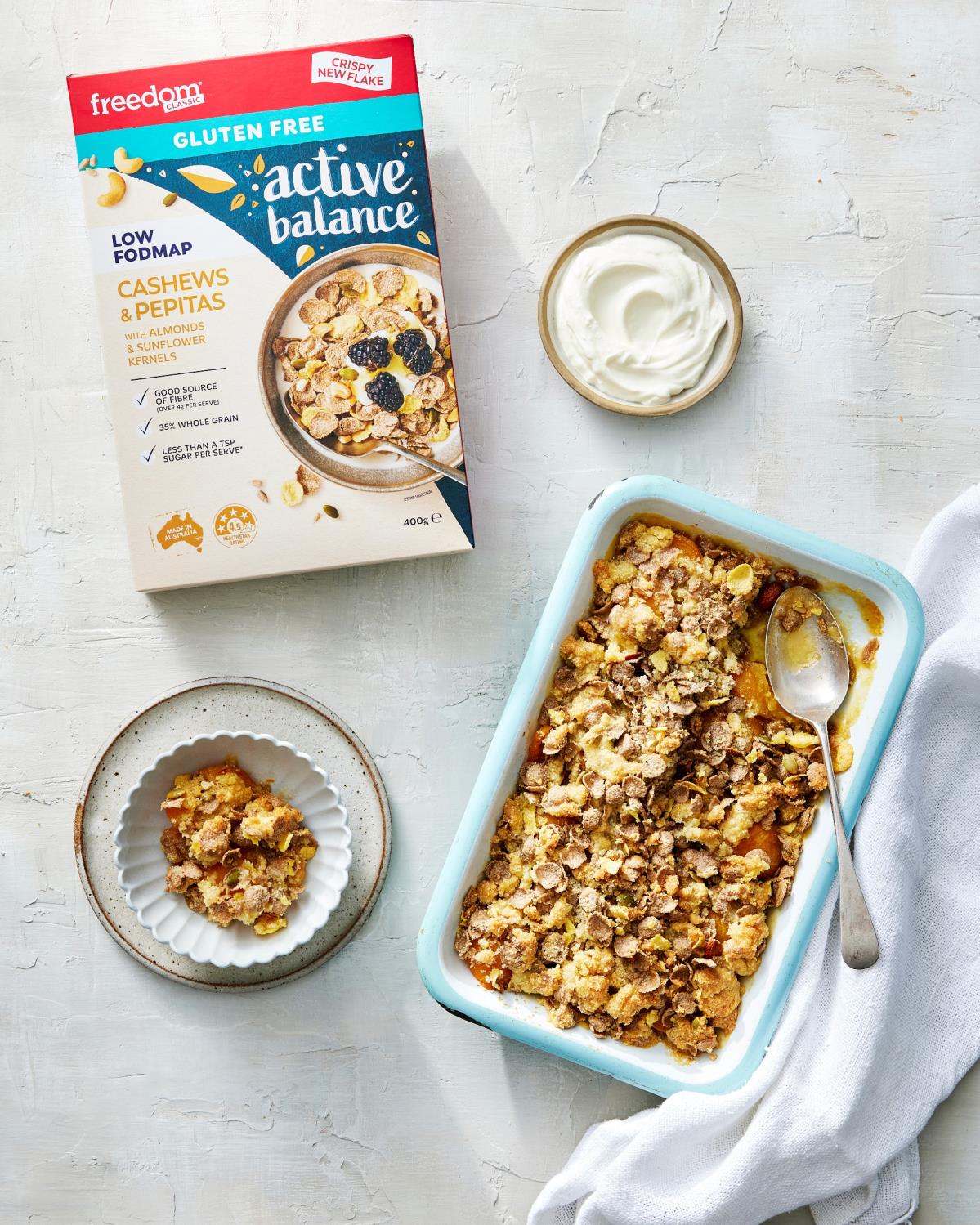 Cashew & Pepita Apricot Crumble
