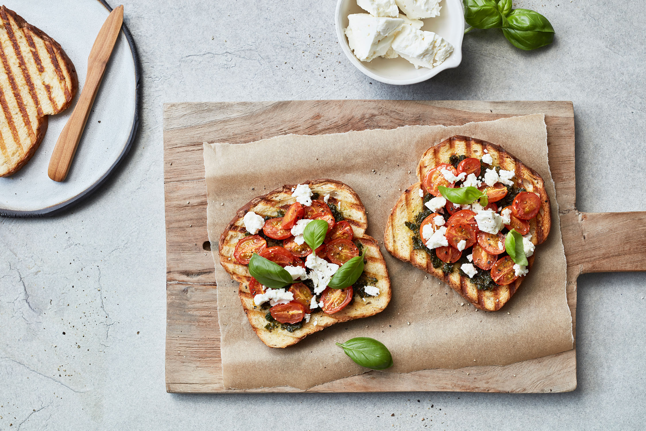 Roasted Tomato & Pesto Toast