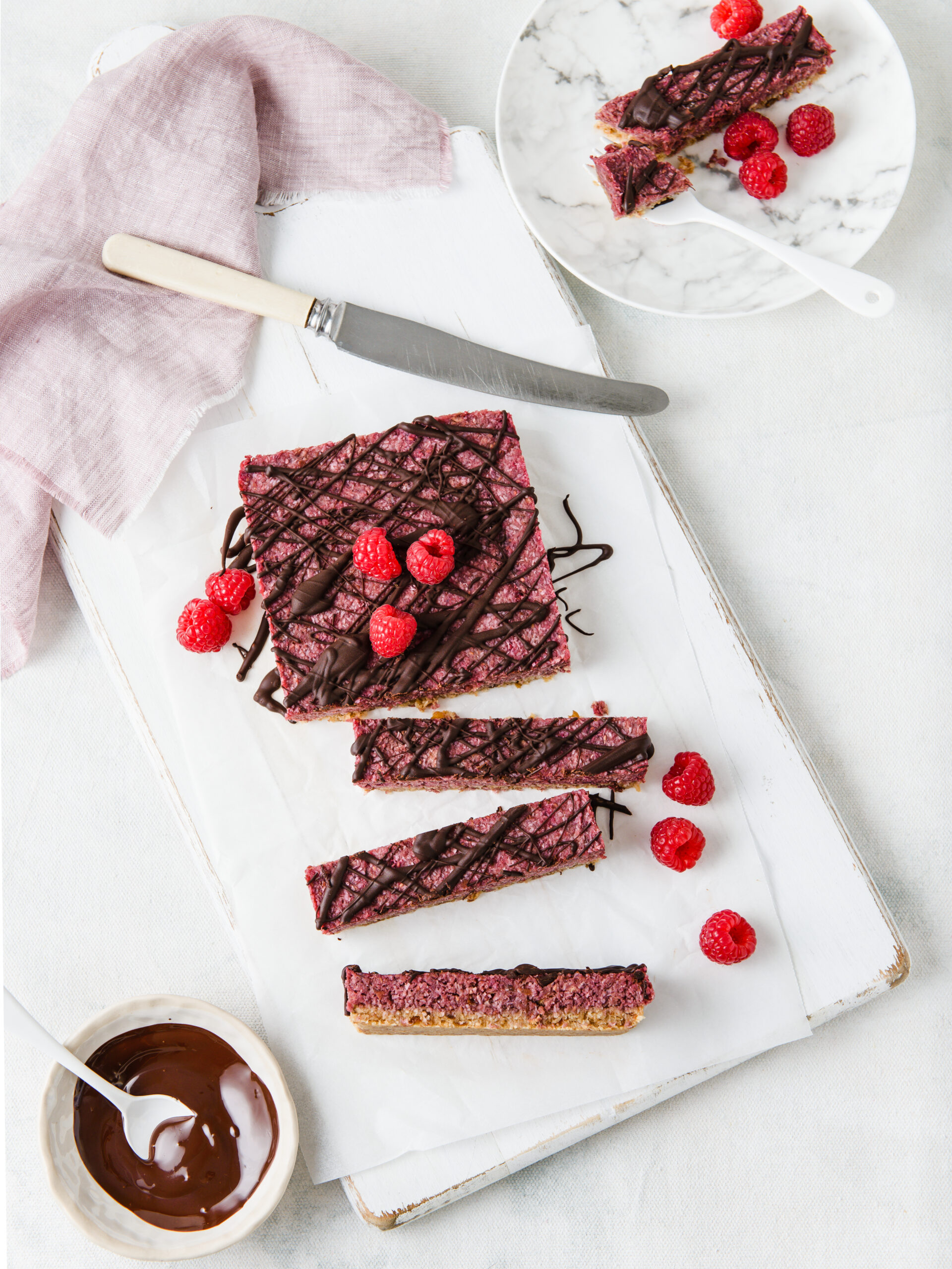 No-Bake Choc-Raspberry Slice